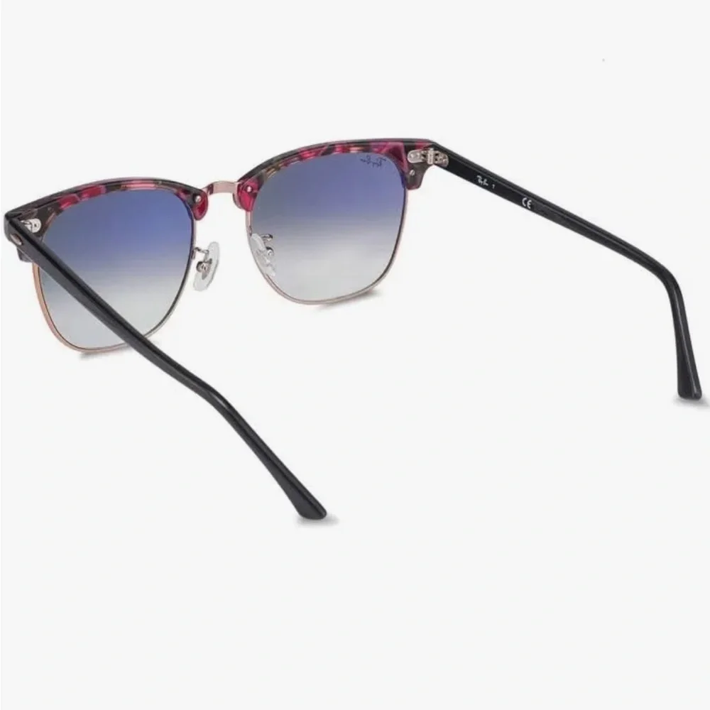 Ray-Ban Clubmaster Sunglasses with Black and Pink Frame - Picture 3 of 9